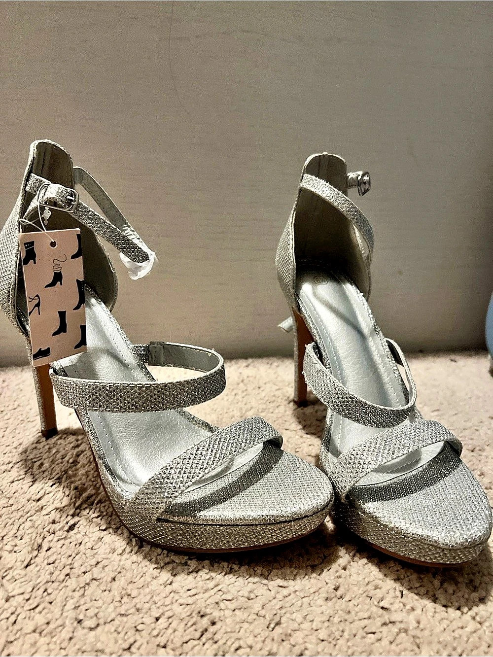 Zara Silver Strappy Heels